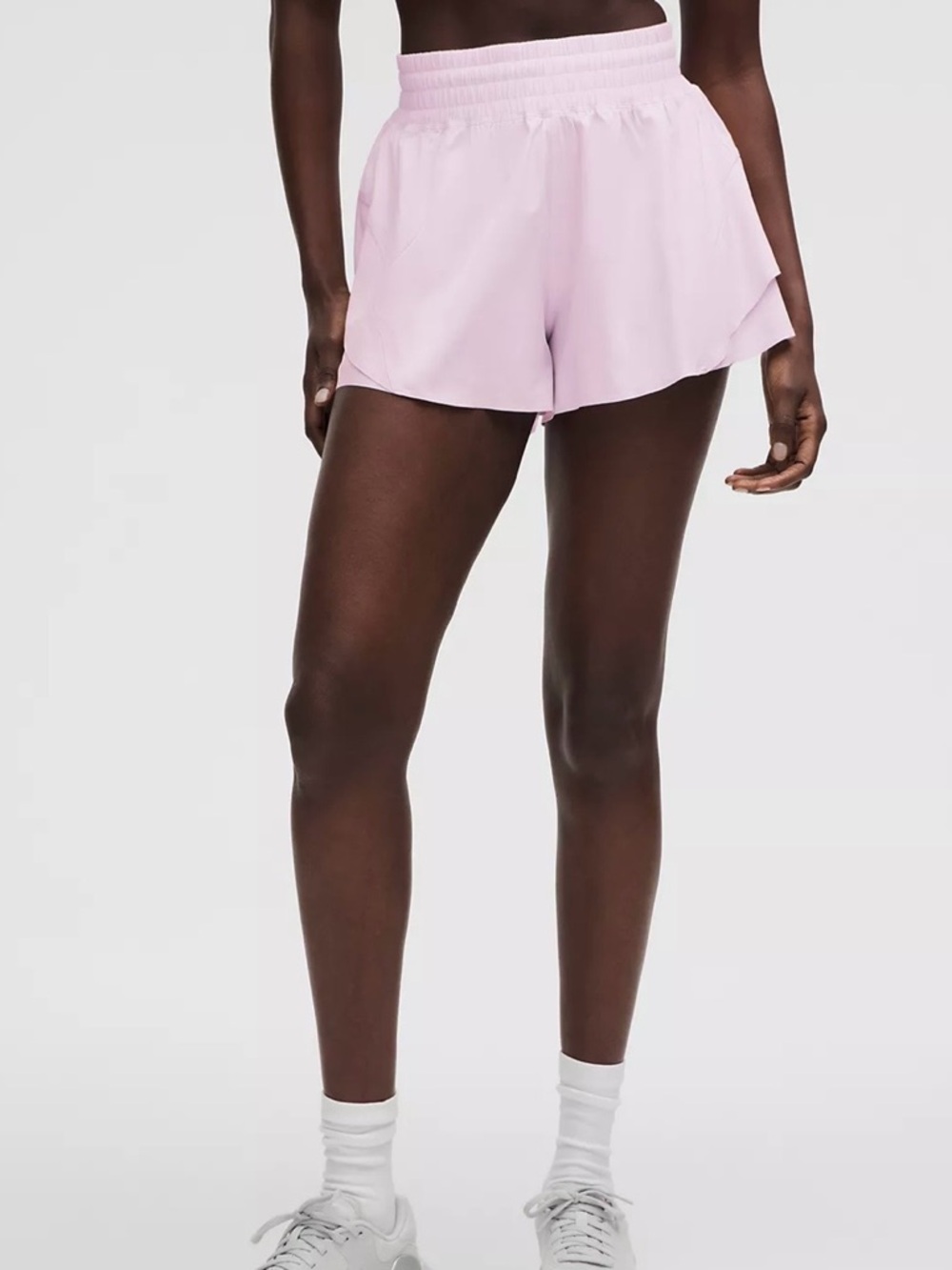 lululemon athletica Women's Light Pink Athletic Shorts “Shake it Out” High Rise